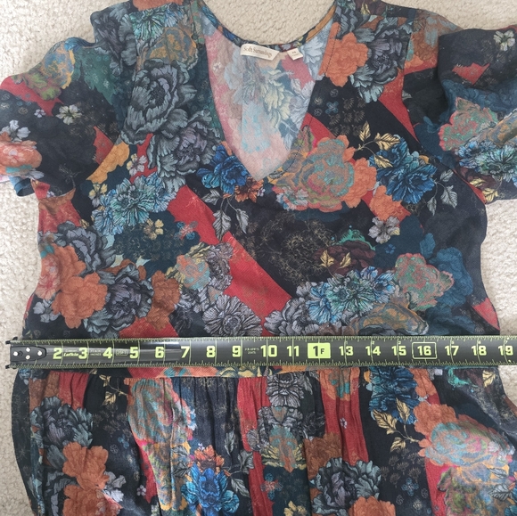 Soft Surroundings Mirabelle Floral Fall Maxi Dress Tiered XS - Picture 6 of 6
